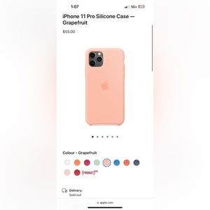 Apple iphone 11 pro max silicone case - Grapefruit